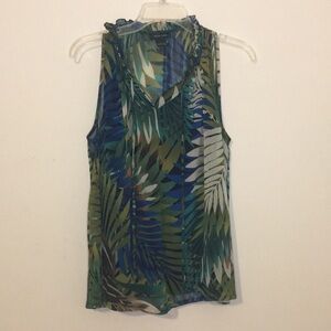 Spense Floral/Leaf Patterned Top